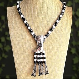 Handmade Western Cowgirl Beaded Necklace